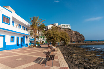 Wall Mural - Coastal town of Las Playitas, east coast of the island of Fuerteventura, Canary Islands. Spain