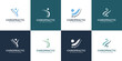 Chiropractic logo collection with modern style Premium Vector