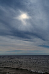 Canvas Print - Cool day by Baltic sea.