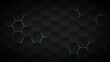 Futuristic Hexagons Surface Loop RGB Multicolor background. Abstract hexagonal surface animation. Neon colors. Seamless loop.