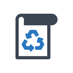 Poster - Paper recycle icon