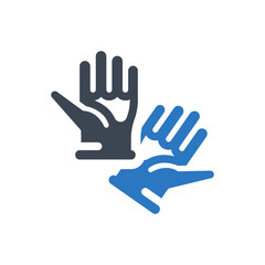 Wall Mural - Laboratory gloves icon