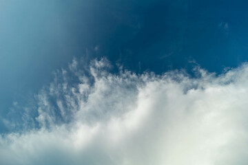 Wall Mural - cumulus white clouds floating on blue sky.