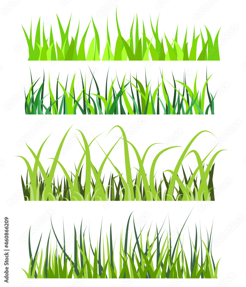 Green grass collection svg vector illustration Stock Vector | Adobe Stock