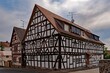 Fachwerkhäuser in der Altstadt von Wölfersheim in Hessen, Deutschland
