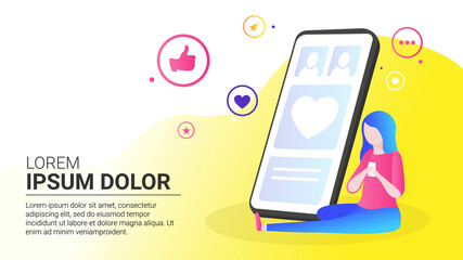 web banner template business phone social media remote work