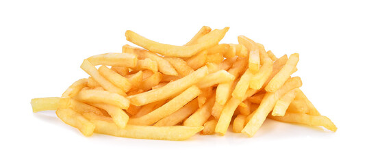 Wall Mural - French fries isolated on white background