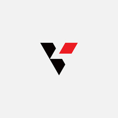 Vector V Logo in two color variations. Beautiful Logotype design for luxury company branding