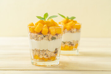 Wall Mural - mango yogurt with granola