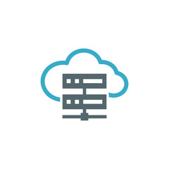 Poster - Cloud server icon isolated on white background