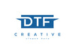 Creative Initial DTF Letter Logo Design Vector