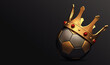 ©  victorward13 gmail  - banner sports king crown ball football soccer basketball gold  3d render 3d rendering illustration