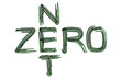 Net Zero, crossword in green, on white background