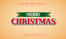 Merry Christmas Editable  Text Effect