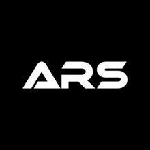 ARS Letter Logo Design With Black Background In Illustrator, Vector Logo Modern Alphabet Font Overlap Style. Calligraphy Designs For Logo, Poster, Invitation, Etc.
