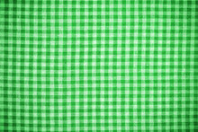 Green Checkered Kitchen Linen Or Cloth
