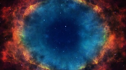 Star explosion into the creation of a beautiful nebula. Supernova. Big bang animation of the universe.