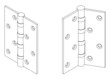 Vector isometric butt door hinge