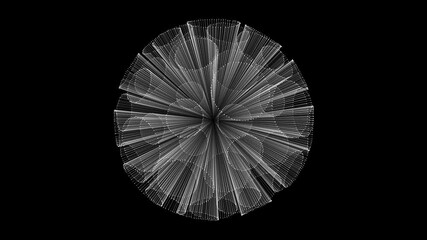 Wall Mural - optical fiber sheaf abstract motion background. glowing bundle of optic cables loop animation