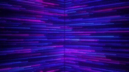 Wall Mural - futuristic stream of neon rays. particle trails background. communication and technology concept. se