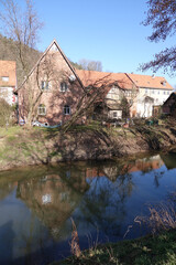 Sticker - Mümling und Haeuser in Breuberg-Neustadt