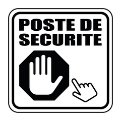 Canvas Print - Logo poste de sécurité.