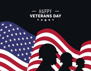 Canvas Print - veterans day poster