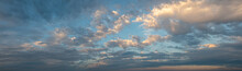 Clouds In The Sky All The Way To Horizon Line Taken Early Evening Just Before Sunset 