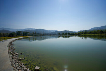 Poster - lake and mountains