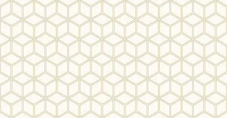 Aufkleber - Background pattern seamless geometric line abstract gold luxury color vector.