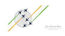 Abstract Vector Illustration Of Air Force Day,