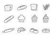 © Muhamad - Set of bread icon in linear style isolated on white background
