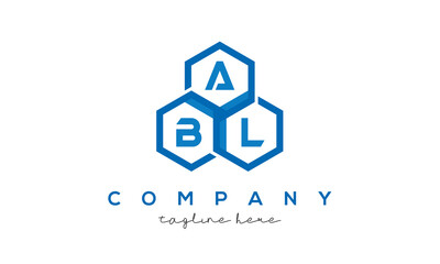 ABL three letters creative polygon hexagon logo