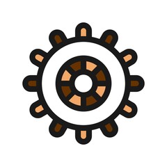 Canvas Print - Wheel Line Filled Vector Icon Design