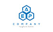 AEP three letters creative polygon hexagon logo