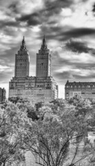 Wall Mural - Trees and buildings from Central Park in foliage season, New York City.