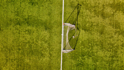 Canvas Print - Aerial view of soccer field