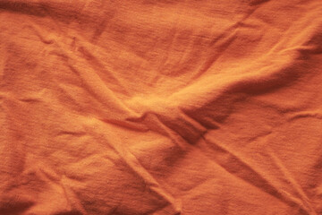 Wall Mural - Orange Fabric cloth texture for background, old cotton fabric