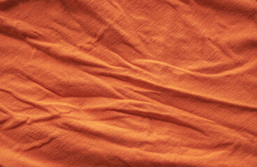 Wall Mural - Orange Fabric cloth texture for background, old cotton fabric