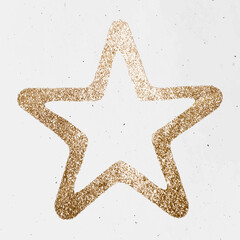 Poster - Gold glittery star vector icon