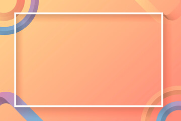 Wall Mural - blank rectangle colorful abstract frame vector