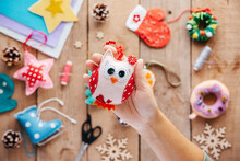 Christmas DIY Felt Owl Ornament, Christmas And New Year Crafting Ideas