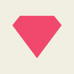 Canvas Print - Pink diamond geometric shape vector