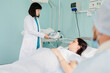 © Iryna - Doctor doing diagnostic of pregnant woman before labour