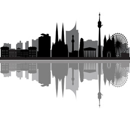 Canvas Print - illustration of vienna skyline