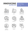 © Boyko.Pictures - Vaccination - modern line design style icons set