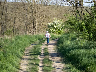 Wall Mural - Little Girl Running