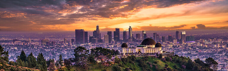 Fototapete - Los Angeles from Griffith park
