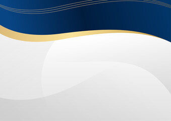 abstract blue and gold background. luxury navy blue background combine with glowing golden lines ele