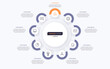 Nine option circle infographic design template. Vector illustration